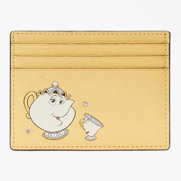 NWT Disney X Kate Spade NY Beauty and The Beast Slim Card Holder SOLD out online - Picture 1 of 2